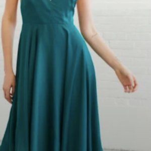 Kimchi Blue - Emerald Green Handkerchief Dress